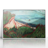 Coastal Expressionism Art - Vibrant Landscape Painting on Canvas