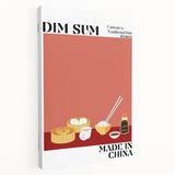 Large stretched canvas featuring an array of colorful food dishes, ideal for kitchen wall art.