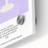 Large abstract wall art on acrylic glass featuring mid-century modernist splashes of orange and teal.