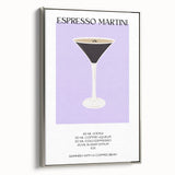 Landscape art painting of a colorful vintage poster on a black framed canvas, ideal for dining room decor.