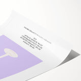 Extra large rolled print featuring line art flowers in black on a white background.