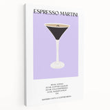 Large stretched canvas featuring a colorful illustration of assorted fruits and beverages, ideal for kitchen wall art.