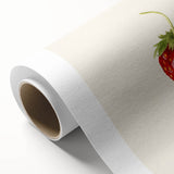 Art deco poster of colorful fruits on rolled canvas, ideal for nursery wall art or dining room decor.