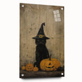 Halloween Wall Hangings - Witch Cat and Jack O Lanterns