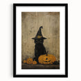 Halloween Wall Hangings - Witch Cat and Jack O Lanterns