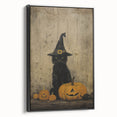 Halloween Wall Hangings - Witch Cat and Jack O Lanterns