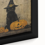 Halloween Wall Hangings - Witch Cat and Jack O Lanterns