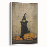 Halloween Wall Hangings - Witch Cat and Jack O Lanterns