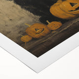 Halloween Wall Hangings - Witch Cat and Jack O Lanterns