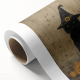 Halloween Wall Hangings - Witch Cat and Jack O Lanterns