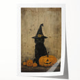 Halloween Wall Hangings - Witch Cat and Jack O Lanterns