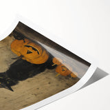 Halloween Wall Hangings - Witch Cat and Jack O Lanterns