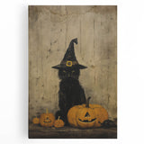 Halloween Wall Hangings - Witch Cat and Jack O Lanterns