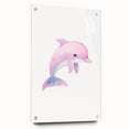 Girls Bedroom Art – Cute Watercolor Dolphin Nursery Wall Decor