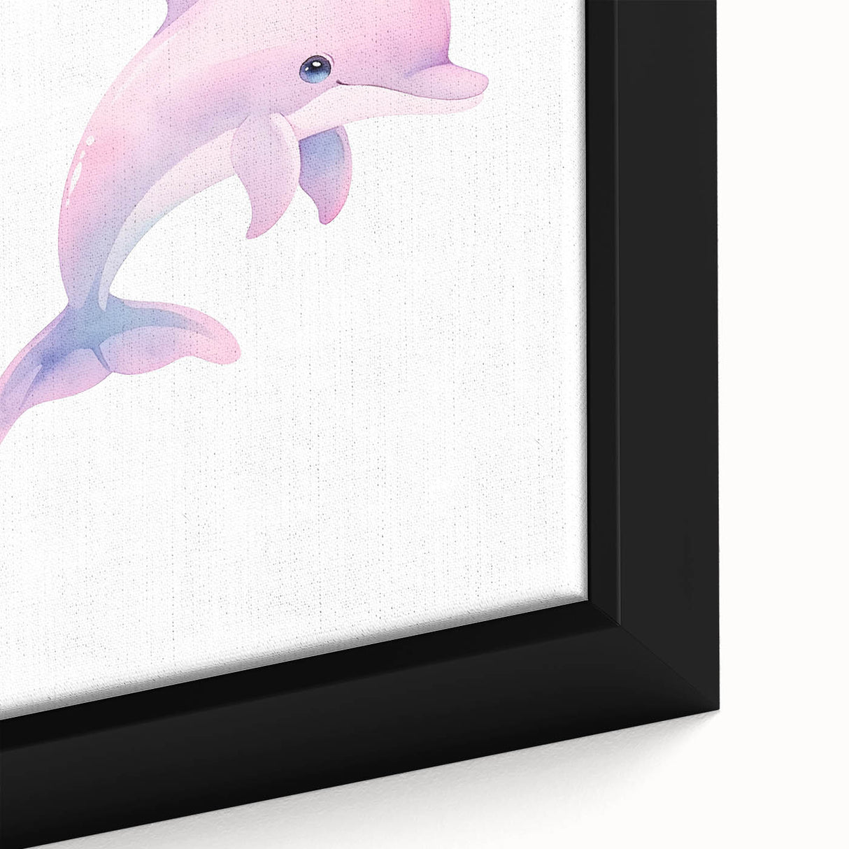 Girls Bedroom Art – Cute Watercolor Dolphin Nursery Wall Decor