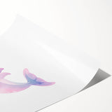 Girls Bedroom Art – Cute Watercolor Dolphin Nursery Wall Decor