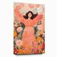 Playroom Wall Art Decor - Joyful Floral Girl Kids Canvas Print
