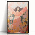 Playroom Wall Art Decor - Joyful Floral Girl Kids Canvas Print
