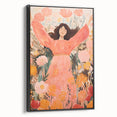 Playroom Wall Art Decor - Joyful Floral Girl Kids Canvas Print