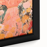 Playroom Wall Art Decor - Joyful Floral Girl Kids Canvas Print