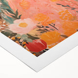 Playroom Wall Art Decor - Joyful Floral Girl Kids Canvas Print