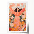 Playroom Wall Art Decor - Joyful Floral Girl Kids Canvas Print