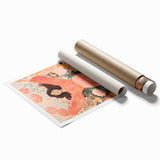 Playroom Wall Art Decor - Joyful Floral Girl Kids Canvas Print