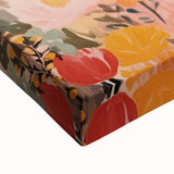 Playroom Wall Art Decor - Joyful Floral Girl Kids Canvas Print