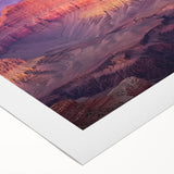 Vibrant rolled canvas featuring a stunning landscape of canyons in earthy tones, showcasing intricate details and textures, ideal for home decor or art enthusiasts.