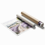 Scenic landscape wall art print showcasing a tranquil countryside scene with lush greenery, rolling hills, and soft blue skies, ideal for home decor.