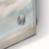 Close-up of a vibrant acrylic landscape artwork showcasing rich colors and intricate textures, perfect for home decor and enhancing interior spaces.