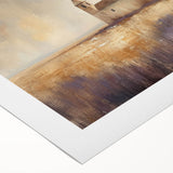 Rolled canvas showcasing a serene countryside landscape with rolling hills and vibrant greenery, elegantly packaged in a protective cardboard tube for safe delivery. This artwork adds a touch of nature-inspired beauty to any home decor.