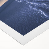 Desert landscape rolled canvas art showcasing vibrant hues of orange and yellow, capturing serene dunes under a clear blue sky, perfect for home decor.