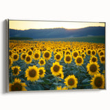 Framed canvas art depicting serene landscapes and vibrant fields, showcasing rich green hues and textured details, perfect for enhancing home decor.