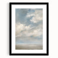 Black framed landscape photo display with a white mat, showcasing a serene mountain view. Ideal for home decor or office aesthetics, enhancing any space's ambiance.