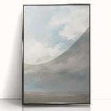 Framed acrylic landscape art in silver finish showcasing vibrant colors and intricate details, perfect for modern home decor or office spaces.