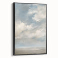 Framed canvas artwork showcasing a vibrant landscape scene with rich colors, set against a sleek black frame. Ideal for modern home decor and art enthusiasts.