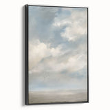 Framed canvas artwork showcasing a vibrant landscape scene with rich colors, set against a sleek black frame. Ideal for modern home decor and art enthusiasts.