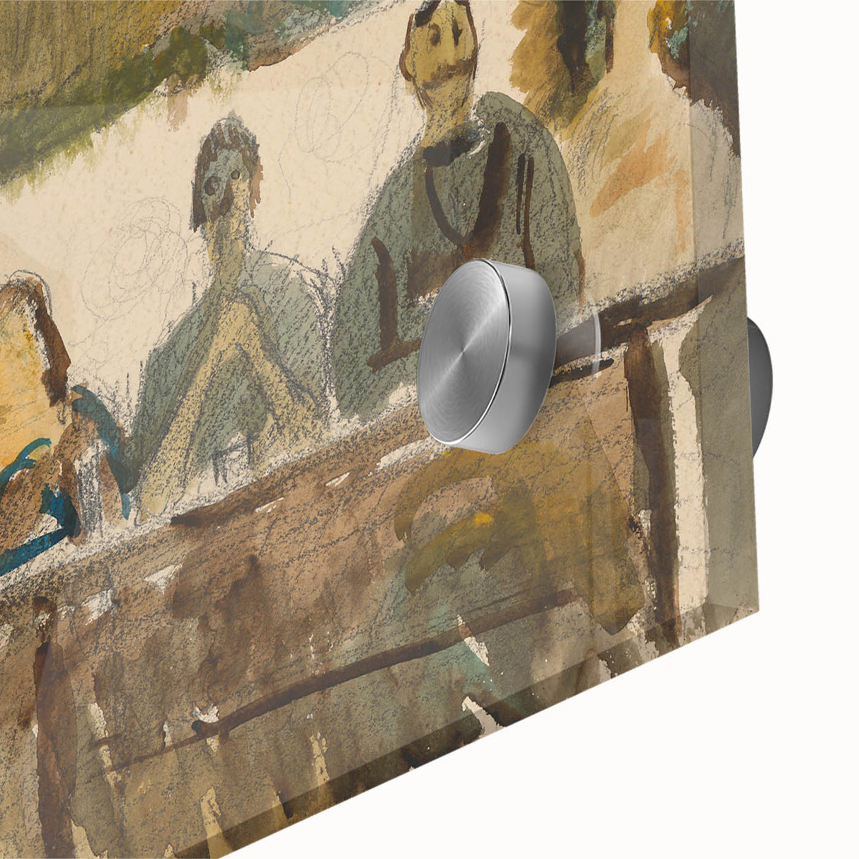Modern Wall Art Print - Feast Scene in Earthy Tones - Unique Decor Piece