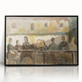 Modern Wall Art Print - Feast Scene in Earthy Tones - Unique Decor Piece