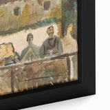 Modern Wall Art Print - Feast Scene in Earthy Tones - Unique Decor Piece