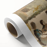 Modern Wall Art Print - Feast Scene in Earthy Tones - Unique Decor Piece