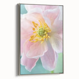 Framed landscape art painting featuring colorful florals against a black background, ideal for vintage-style decor.