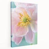 Close-up floral image in vibrant colors on stretched canvas, ideal for kitchen wall art.