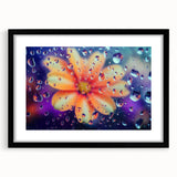 Extra large abstract art print featuring textured, colorful swirls on a black framed canvas, ideal for living room decor.