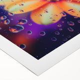 Art deco poster featuring close-up water imagery on a rolled canvas, suitable for dining room or bathroom wall art.