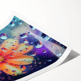 Extra large wall art featuring line art flowers in black on white, rolled print format, ideal for large living room decor.