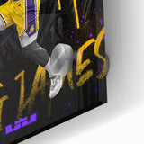 Fiery Passion Pop Art Wall Art – Bold Yellow, Purple, and Black Canvas