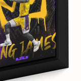 Fiery Passion Pop Art Wall Art – Bold Yellow, Purple, and Black Canvas