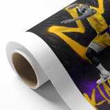 Fiery Passion Pop Art Wall Art – Bold Yellow, Purple, and Black Canvas